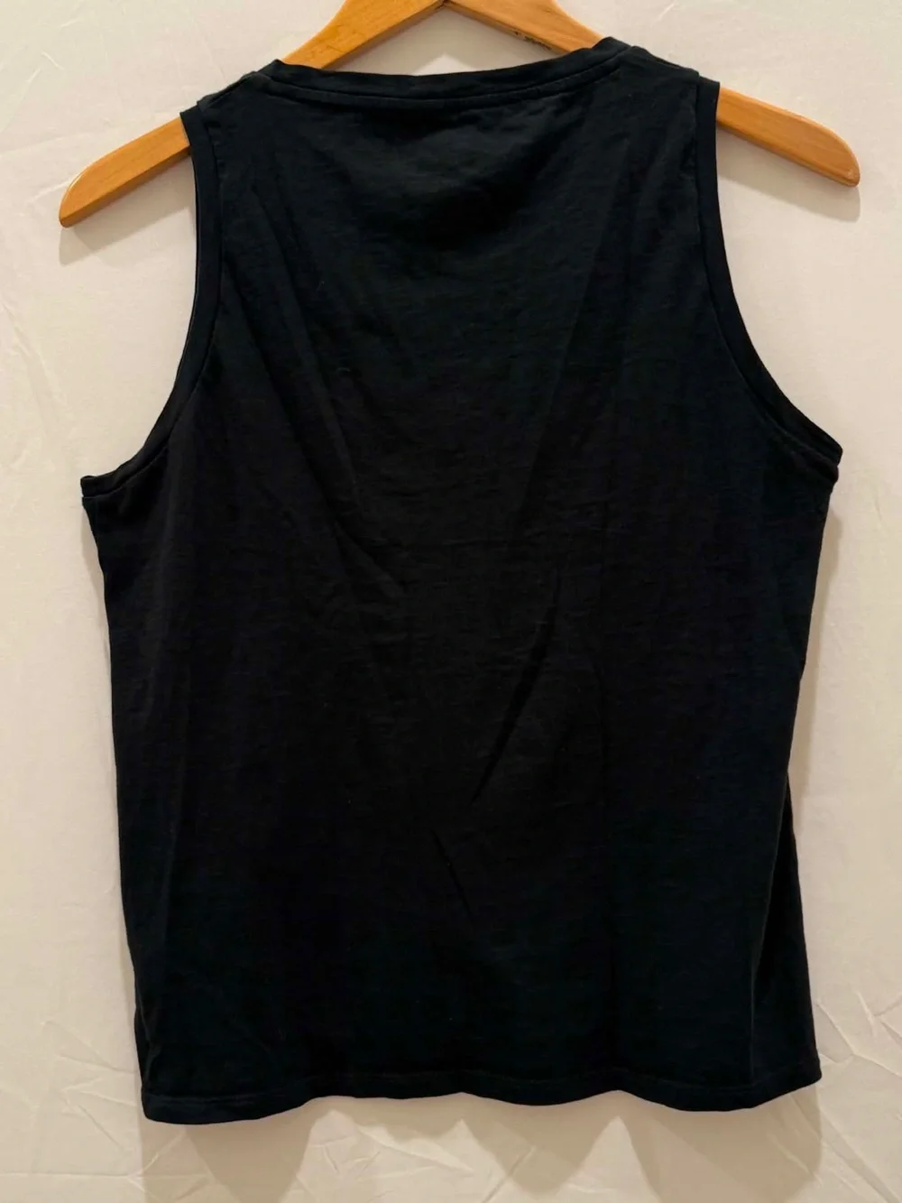 J. Crew Black V-Neck Slub Cotton Tank Size S